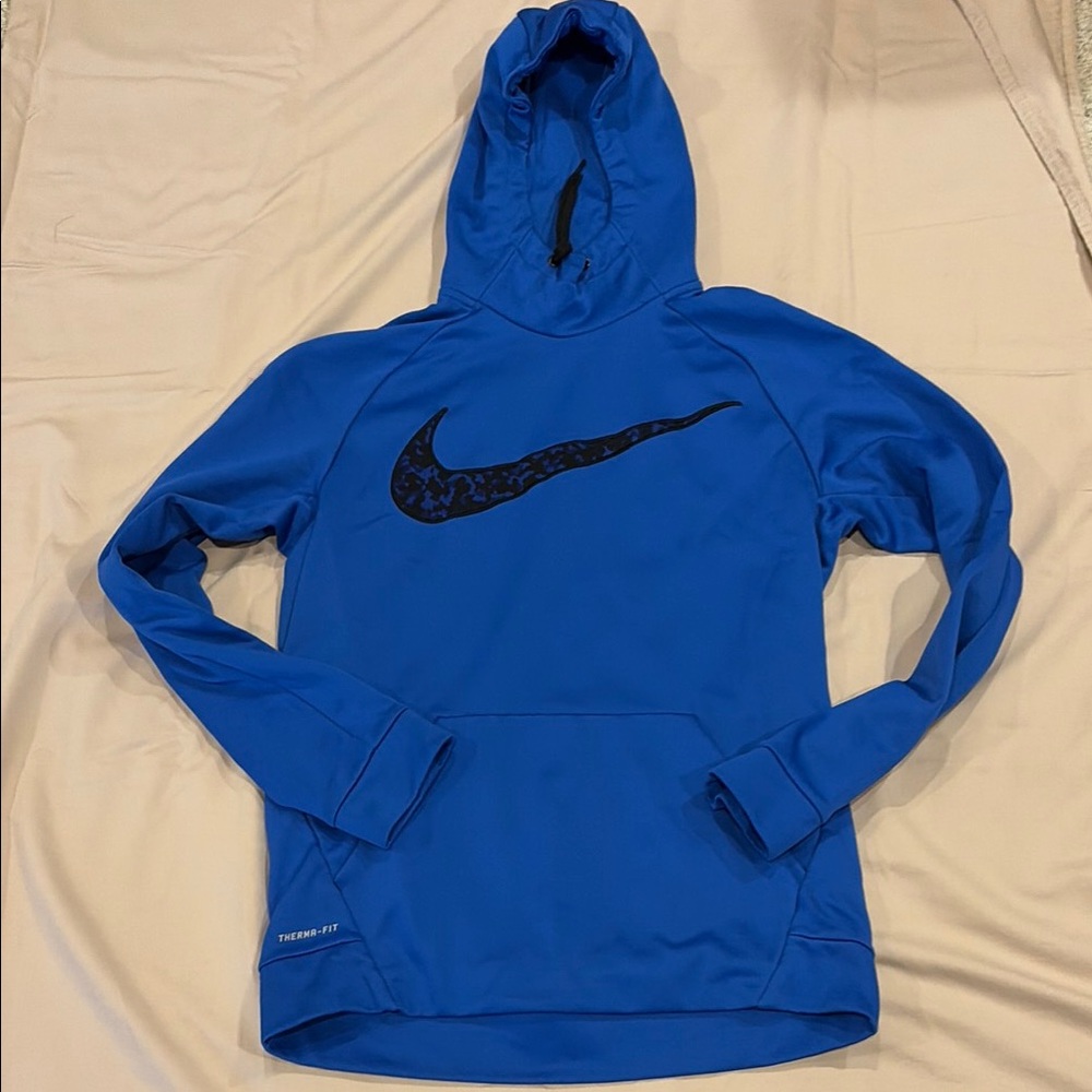 Nike Blue Hoodie with Black Logo